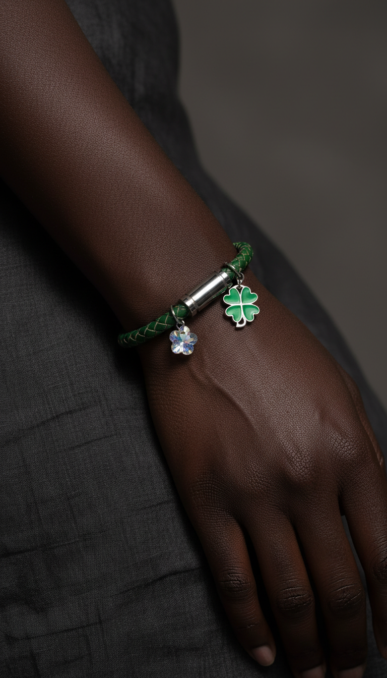 Four-Leaf Clover Crystal Bracelet