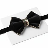 The Black Velvet Semi Pre-Tied Bowtie