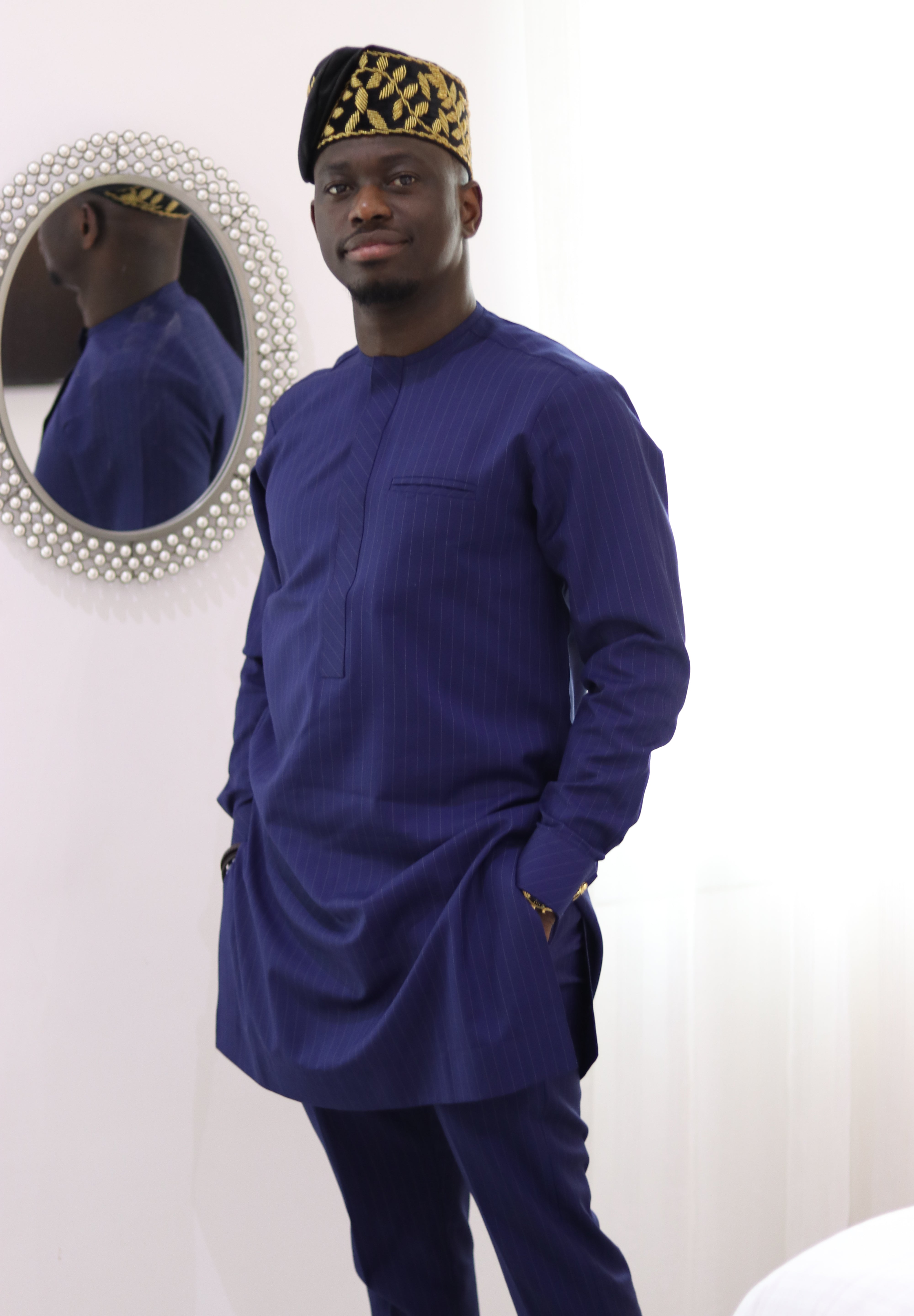 THE PINSTRIPE HAL- HAJ KAFTAN