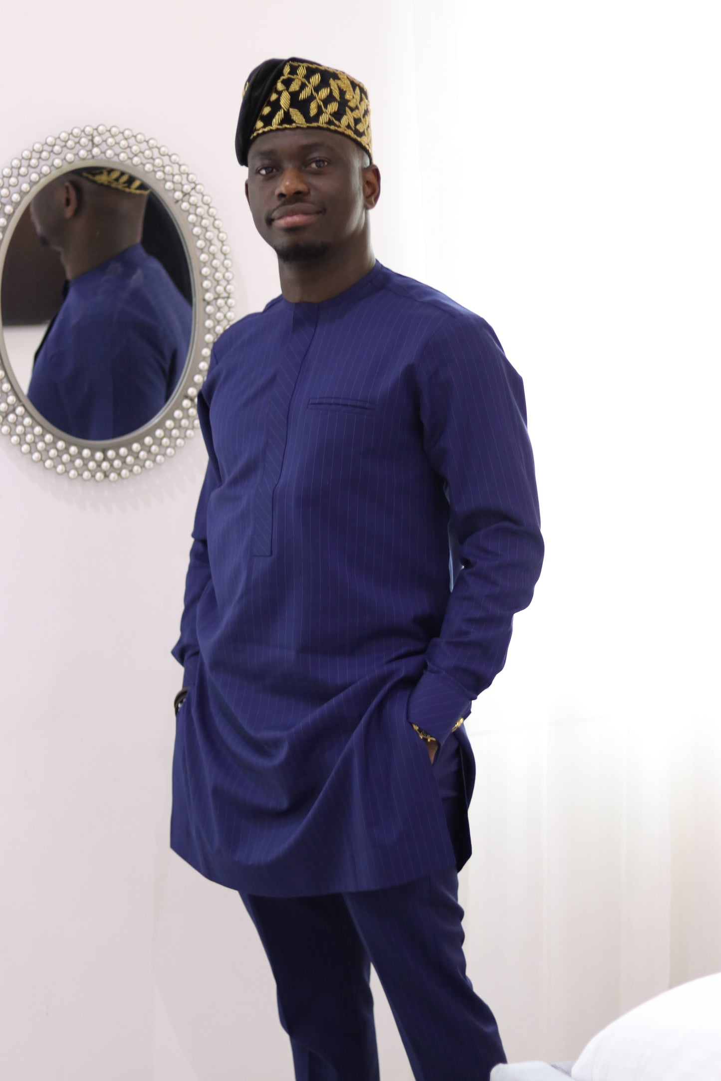 THE PINSTRIPE HAL- HAJ KAFTAN