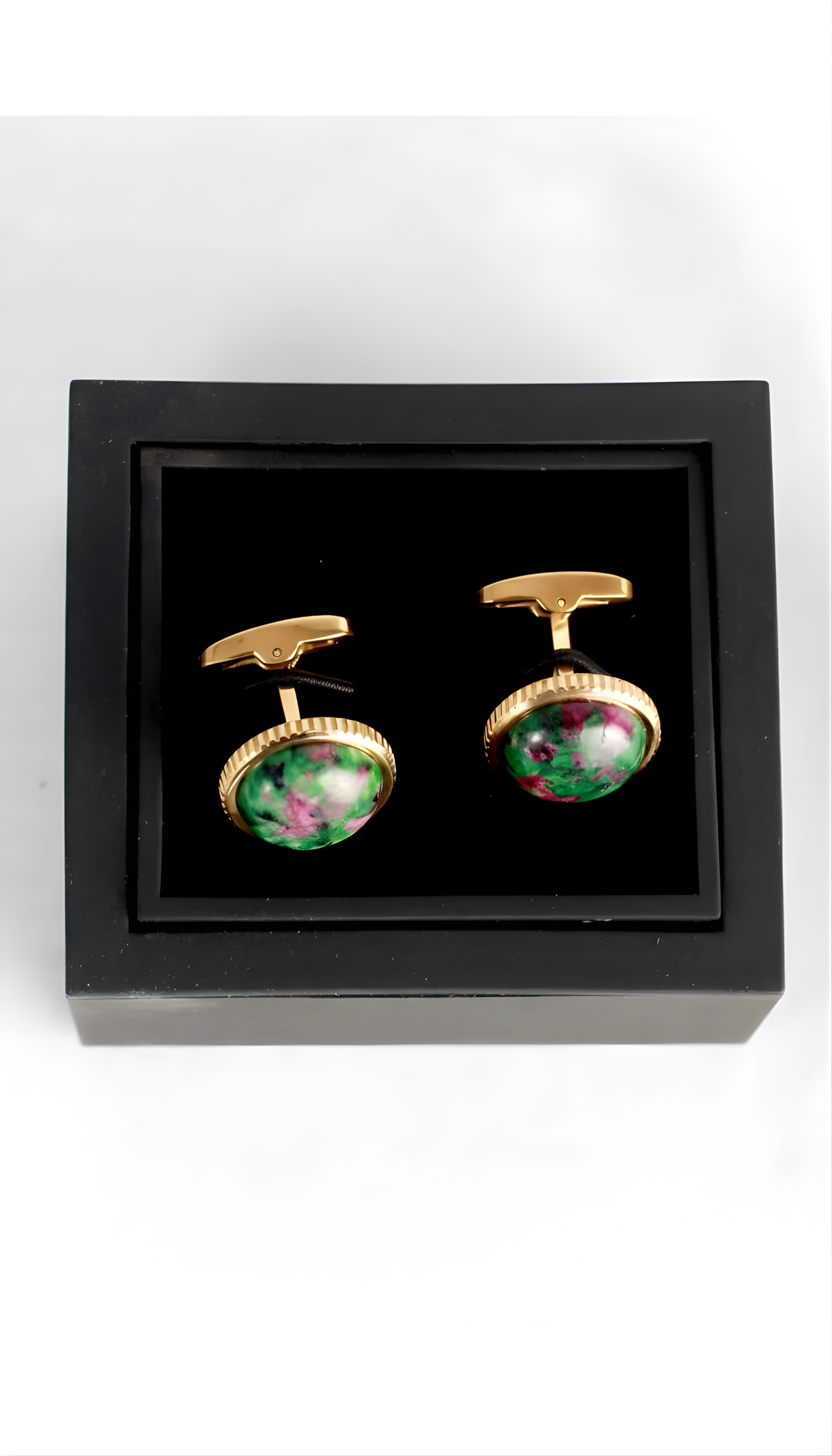 JASPER 18KT GOLD PLATED CUFFLINKS