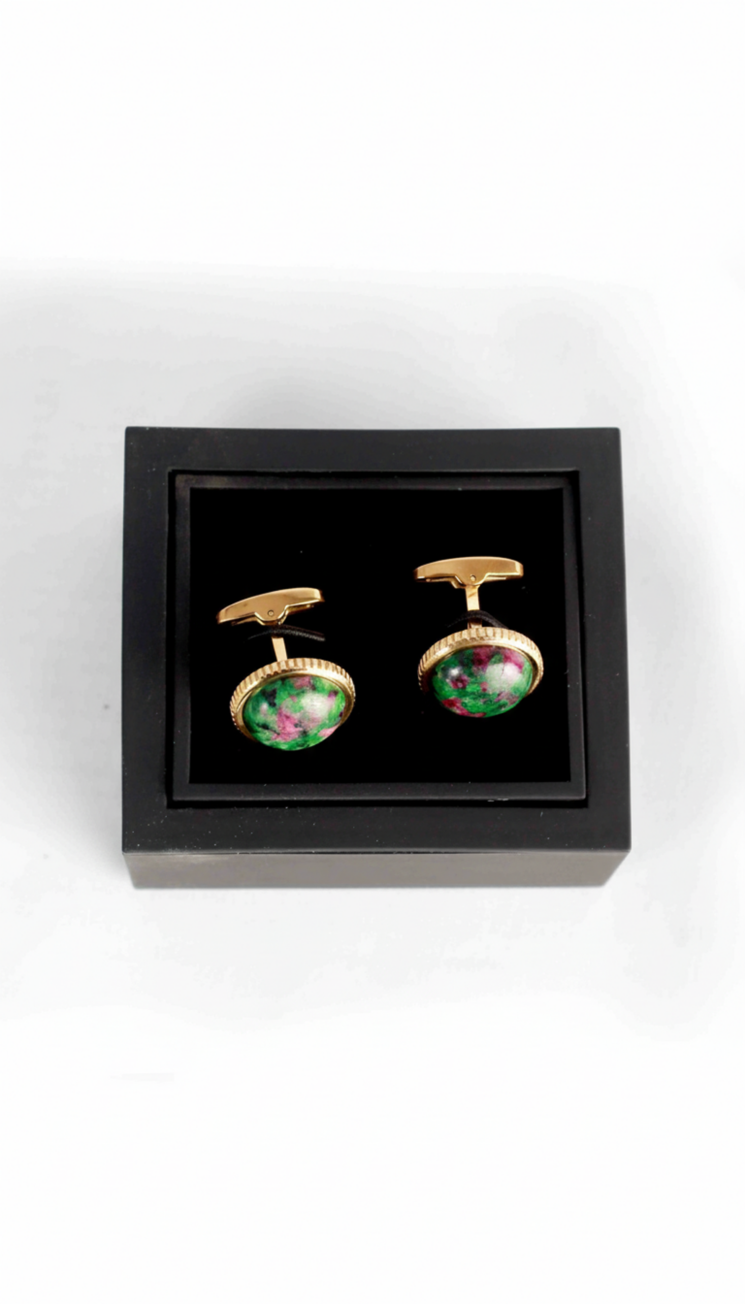 JASPER 18KT GOLD PLATED CUFFLINKS