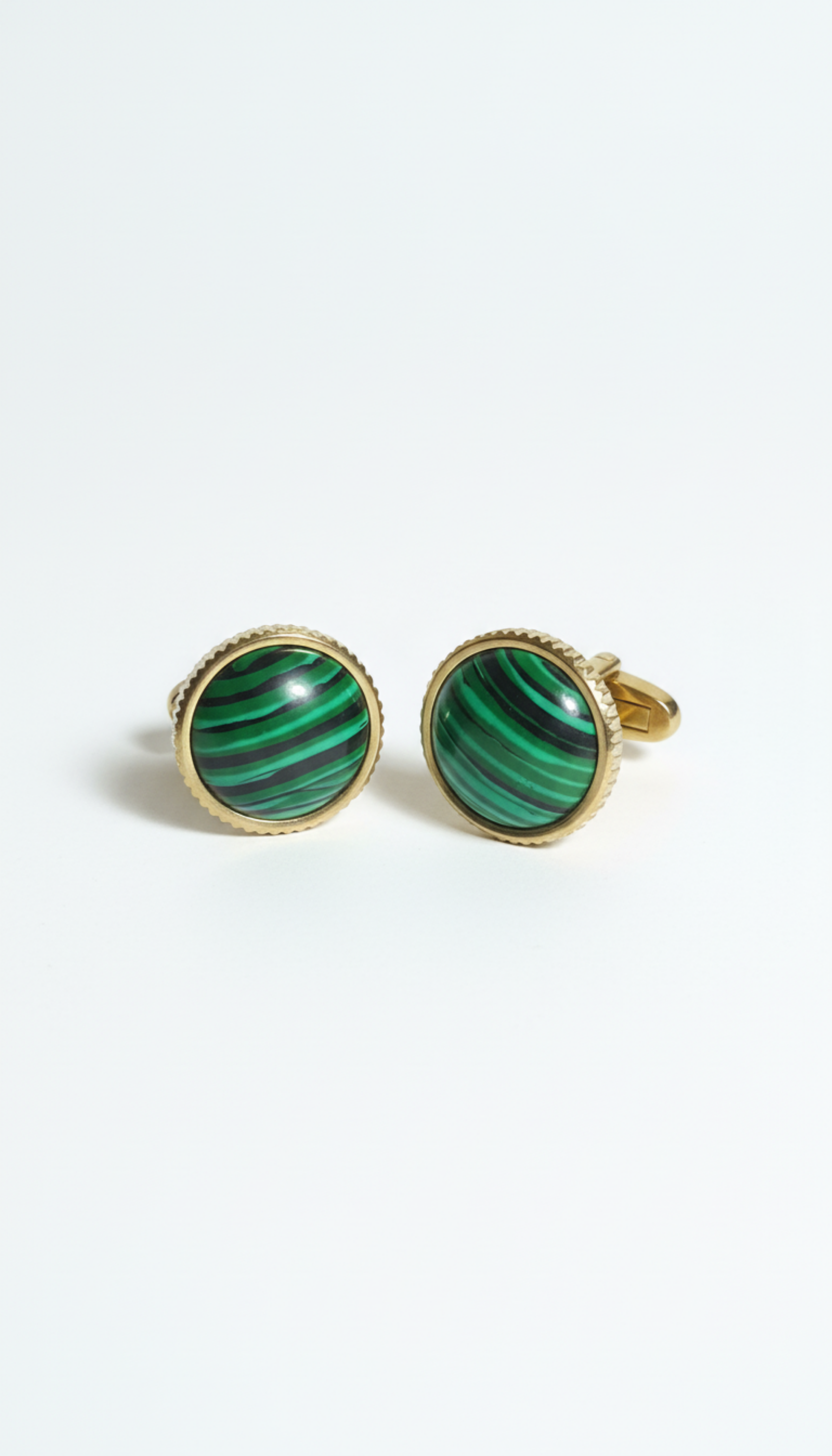 Malachite 18KT Gold plated cufflinks