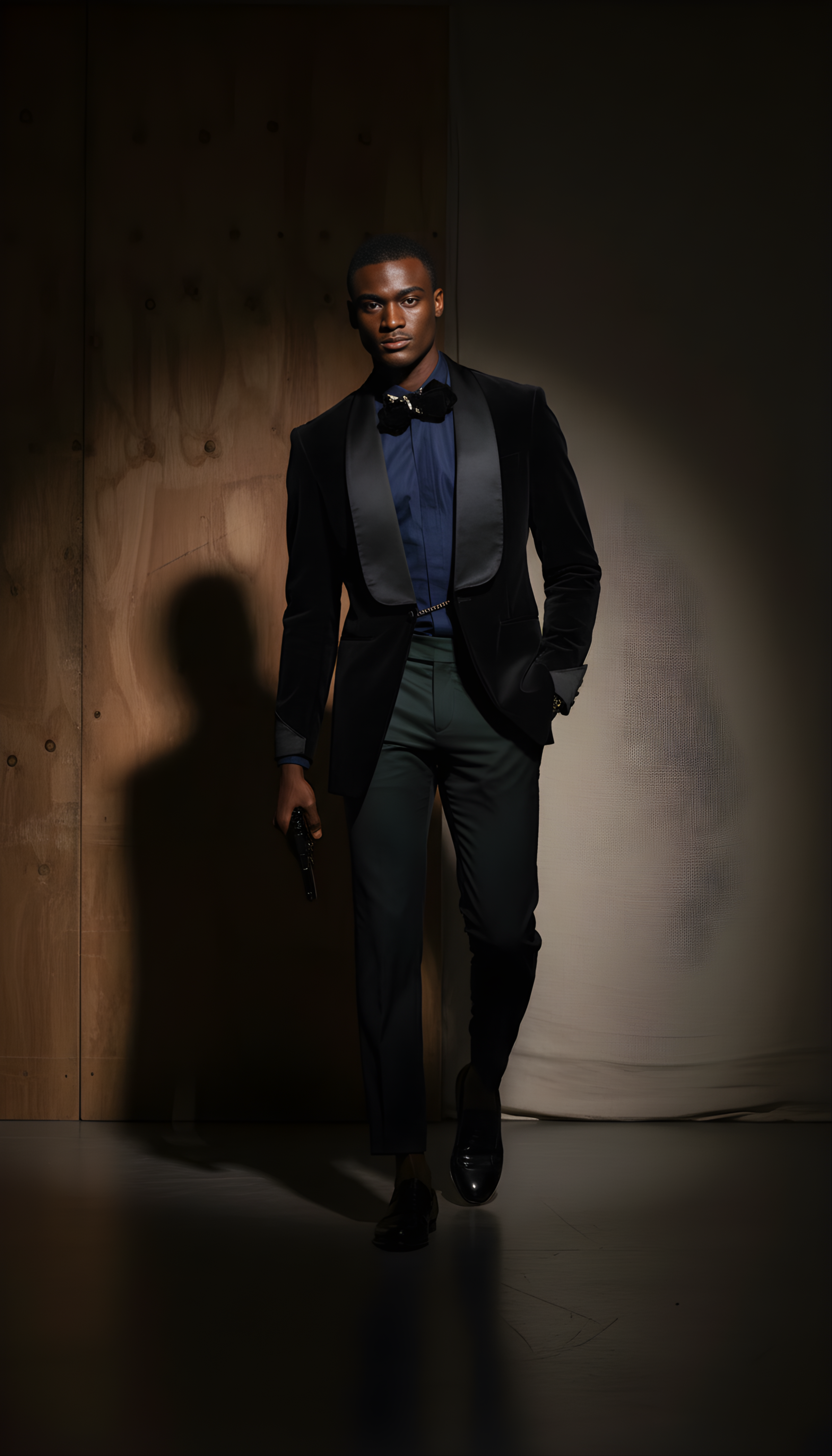 Black Velvet Edge Tuxedo
