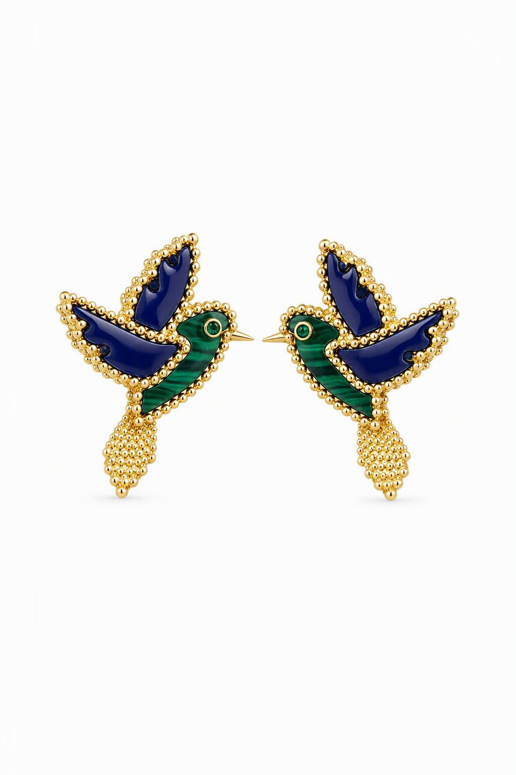 The Verdant Hummingbird Earrings
