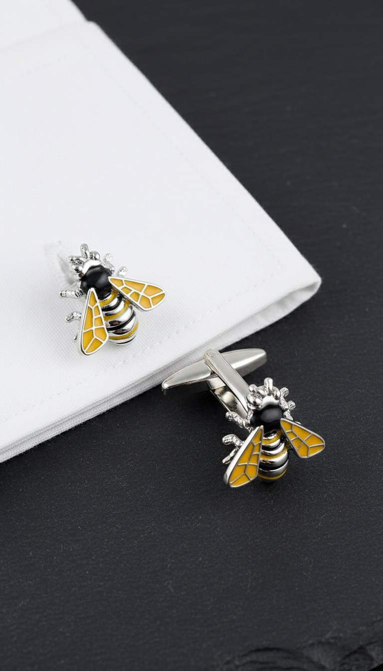The Sovereign Cufflinks – Royal Hive Emblem