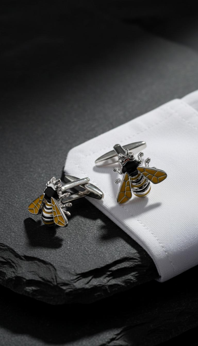The Sovereign Cufflinks – Royal Hive Emblem