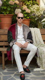 Yosef Multicoloured Velvet Robe