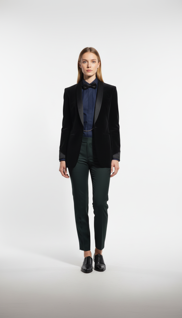 Black Velvet Edge Tuxedo