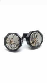 Mechanical Watch Movt. Stainless Steel Cufflinks
