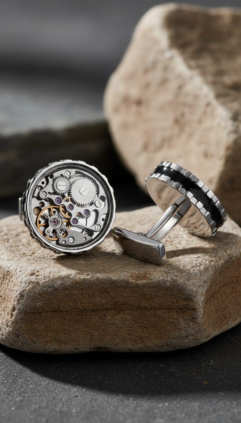 The Horologe Cufflinks (Silver)