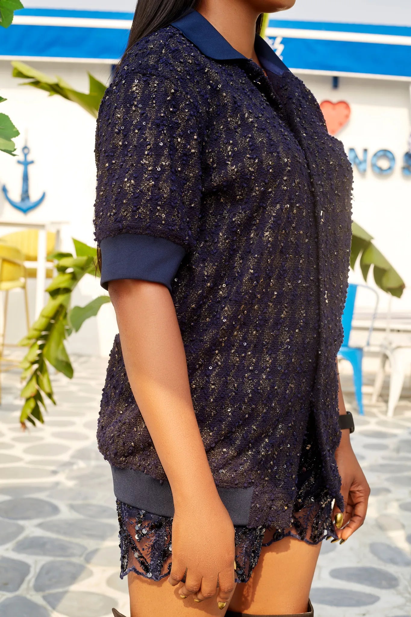 Le gilet à paillettes