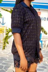 The Sequined Cardi-Shirt