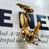 エジプトのスカラベ 18KT ゴールドメッキ カフスボタン