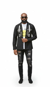 暗闇で光るエスニックシャケット