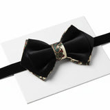 The Black Velvet Semi Pre-Tied Bowtie