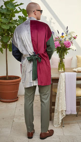 Yosef Multicoloured Velvet Robe